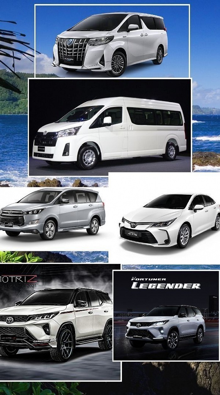 Van rental Bangkok Private cars are available from 4 seats, 7 seats, 10 seats and 13 seats.