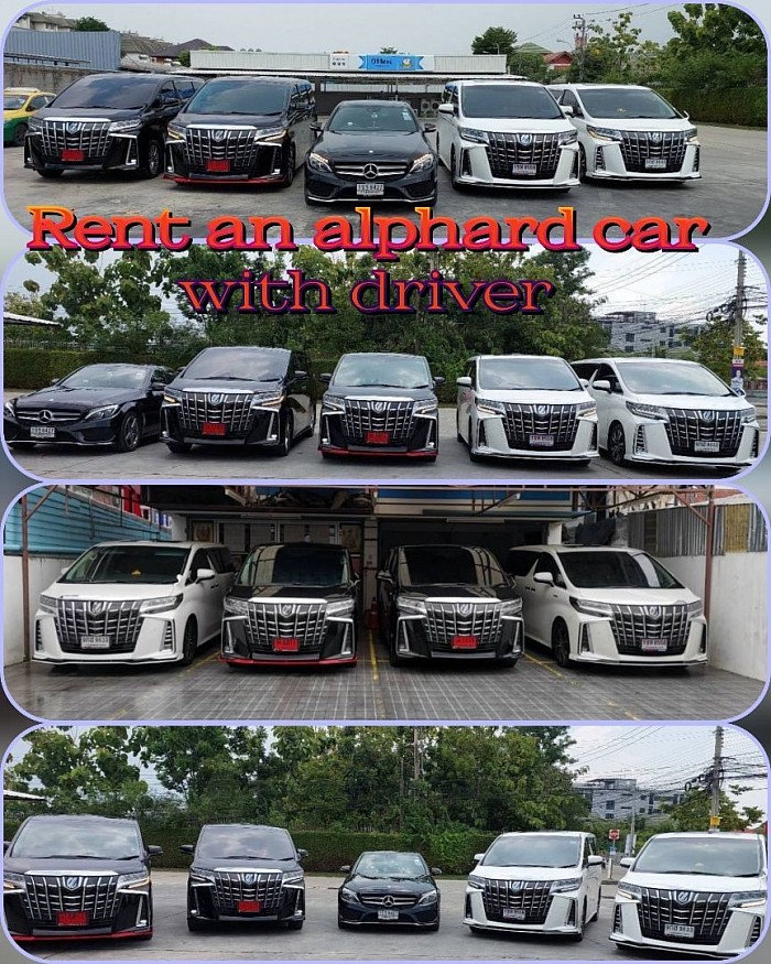 luxury car rental bangkok     Rent a van with driver alphard city tour in Bangkok including petrol and expressway with driver city ​​tour in Bangkok 9,000 baht per day including gas, including expressway1 day, 10 hours, more than 10 hours, OT 1,000 baht per hour